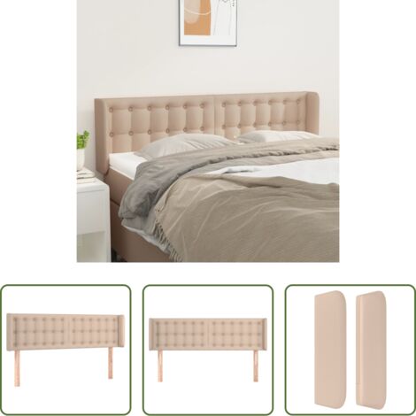 vidaXL Testiera in similpelle -  Testiera ad Orecchio Cappuccino 147x16x78/88 cm in Similpelle
