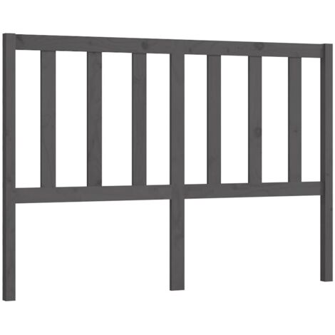 vidaXL Testiera Letto Grigia 156x4x100 cm in Legno Massello di Pino