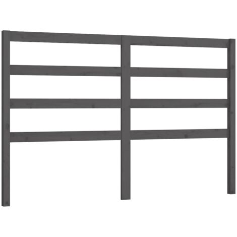 vidaXL Testiera Letto Grigia 166x4x100 cm in Legno Massello di Pino