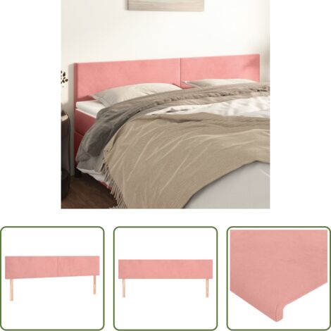 vidaXL Testiera letto regolabile -  Testiera Rosa 160x5x78/88 cm in Velluto