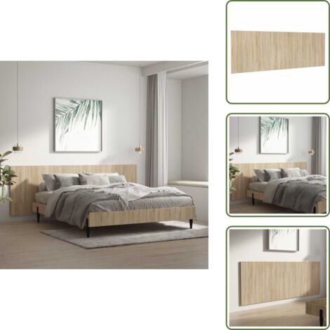 - vidaXL Testiera Letto Rovere Sonoma 240x1,5x80 cm Legno Ingegnerizzato -
