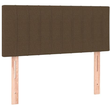 vidaXL Testiera Marrone Scuro 80x5x78/88 cm in Tessuto