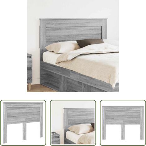 vidaXL Testiera moderna -  Testiera con testiera Grigio Sonoma 120 cm Legno multistrato