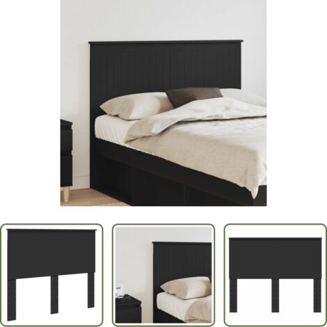 vidaXL Testiera moderna -  Testiera con testiera Rovere Nero 120 cm Legno multistrato
