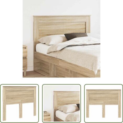 vidaXL Testiera moderna -  Testiera con testiera Rovere Sonoma 120 cm Legno multistrato