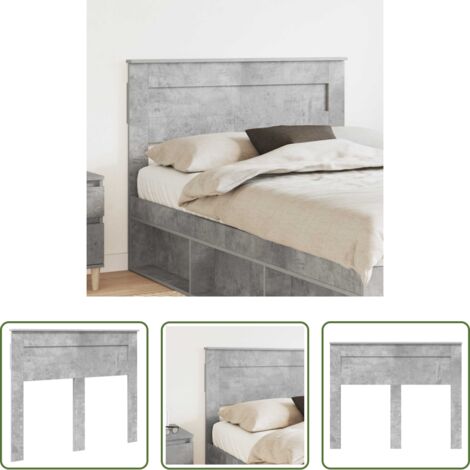 vidaXL Testiera moderna -  Testiera Grigio cemento 120 cm Legno multistrato
