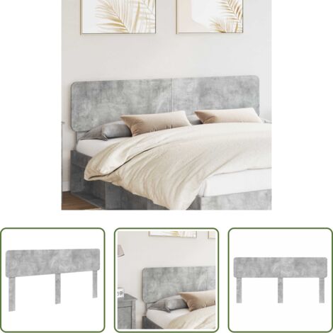 vidaXL Testiera moderna -  Testiera Grigio cemento 180 cm Legno multistrato