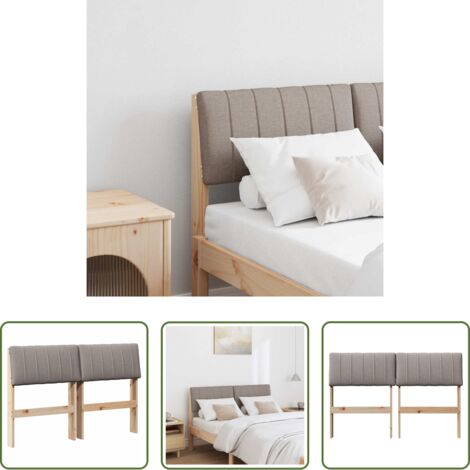vidaXL Testiera moderna -  Testiera imbottita Talpa 120 cm Pino massello