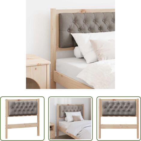 vidaXL Testiera per camera da letto -  Testiera Altro Marrone e taupe 80 cm Legno di pino massello