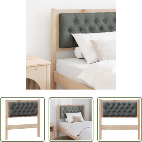 vidaXL Testiera per camera da letto -  Testiera marrone e grigio scuro 80 cm Legno di pino massello