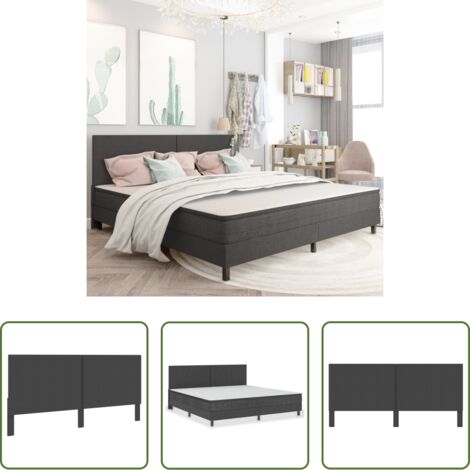 vidaXL Testiera per letto 200x200 cm -  Testiera Letto Grigio Scuro in Tessuto 200x200 cm