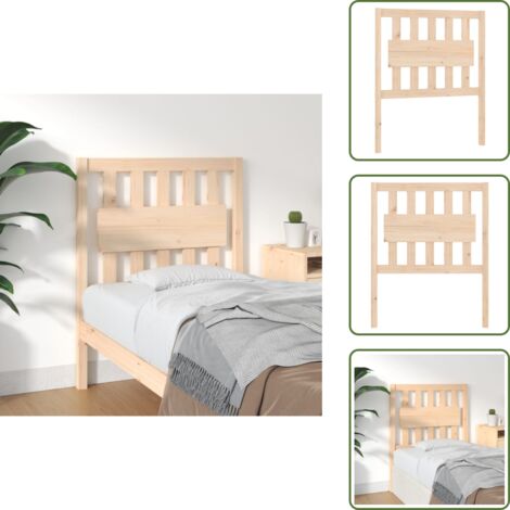 - vidaXL Testiera per Letto 80,5x4x100 cm in Legno Massello di Pino -