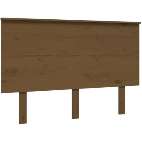 vidaXL Testiera per Letto ambra 124x6x82,5cm in Legno Massello di Pino