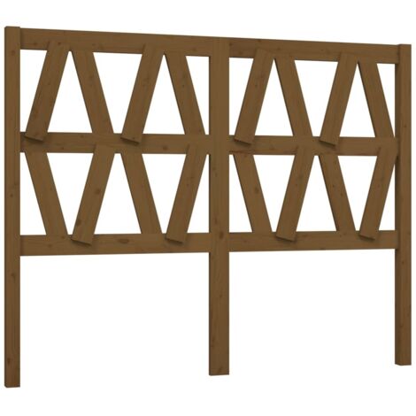 vidaXL Testiera per Letto ambra 126x4x100 cm in Legno Massello di Pino