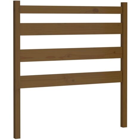 vidaXL Testiera per Letto ambra 81x4x100 cm in Legno Massello di Pino