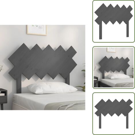 - vidaXL Testiera per Letto Bianca 104x3x80,5 cm Legno Massello di Pino -