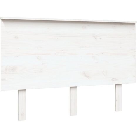 vidaXL Testiera per Letto Bianca 124x6x82,5 cm Legno Massello di Pino