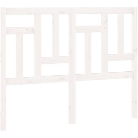 vidaXL Testiera per Letto Bianca 145,5x4x100 cm Legno Massello di Pino
