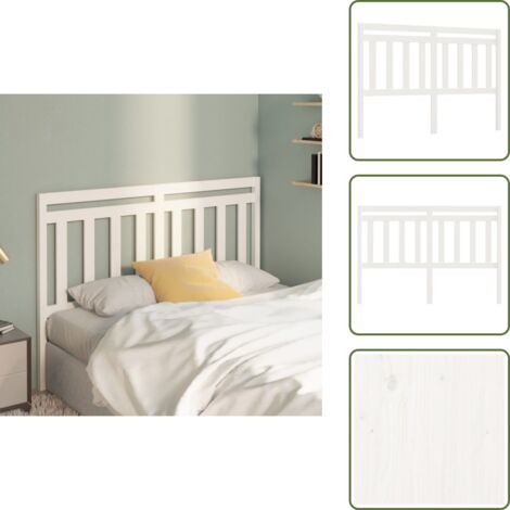 - vidaXL Testiera per Letto Bianca 166x4x100cm in Legno Massello di Pino -