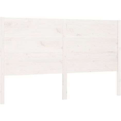 vidaXL Testiera per Letto Bianca 206x4x100 cm Legno Massello di Pino
