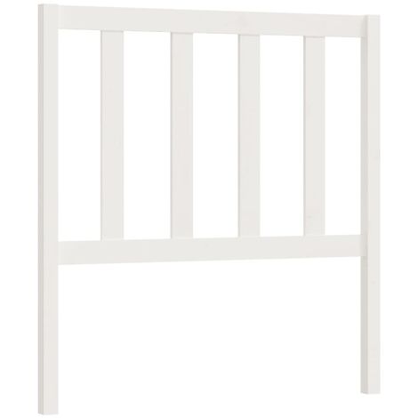 vidaXL Testiera per Letto Bianca 81x4x100 cm in Legno Massello di Pino