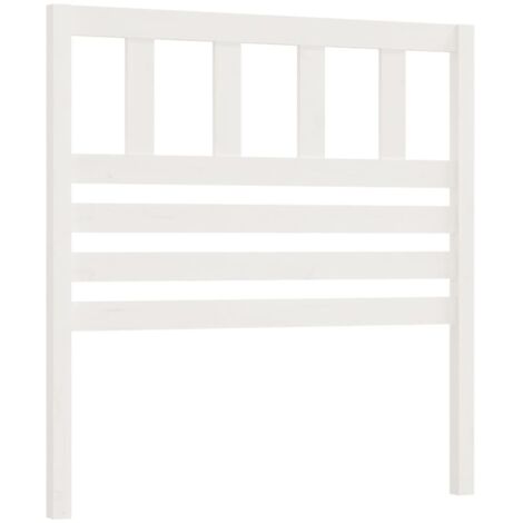 vidaXL Testiera per Letto Bianca 81x4x100 cm in Legno Massello di Pino