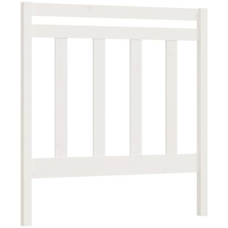 vidaXL Testiera per Letto Bianca 95x4x100 cm in Legno Massello di Pino