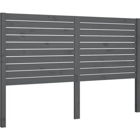 vidaXL Testiera per Letto Grigia 126x4x100cm in Legno Massello di Pino