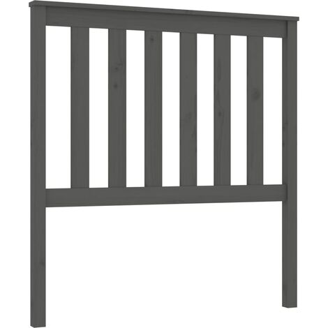 vidaXL Testiera per Letto Grigia 96x6x101 cm in Legno Massello di Pino
