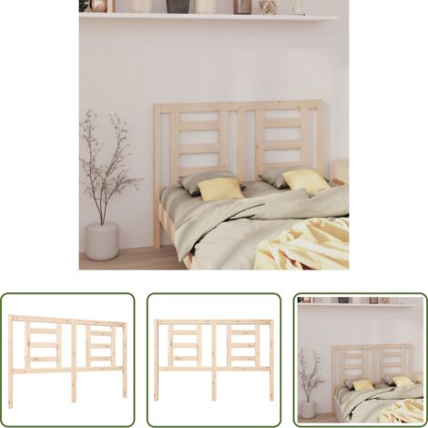 vidaXL Testiera per letto in pino -  Testiera per Letto 146x4x100 cm in Legno Massello di Pino