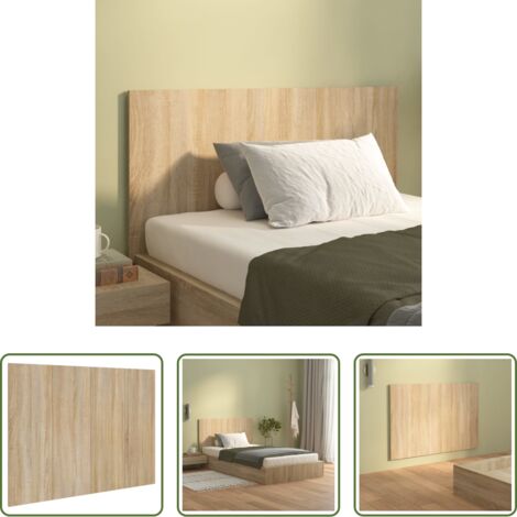 vidaXL Testiera per letto senza testata -  Testiera Letto Rovere Sonoma 120x1,5x80 cm in Legno Multistrato