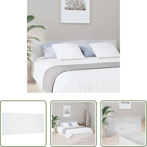 vidaXL Testiera per letto senza testata -  Testiera per Letto Bianca 200x1,5x80 cm in Legno Multistrato