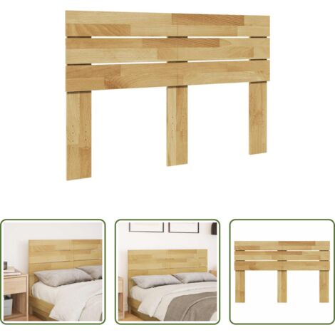 vidaXL Testiera per letto -  Testiera 120 cm in Legno Massello di Rovere