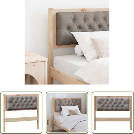vidaXL Testiera per letto -  Testiera Altro Marrone e taupe 90 cm Legno di pino massello