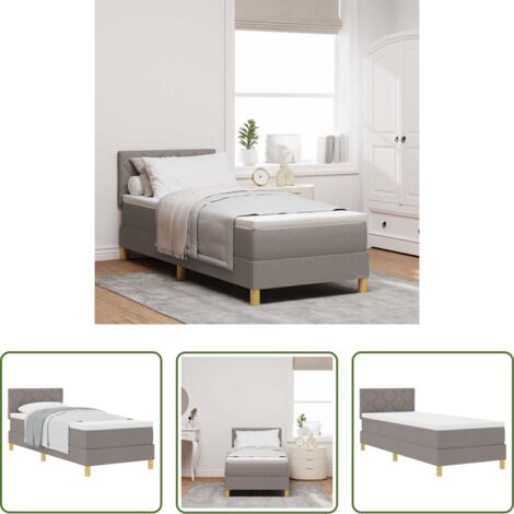 vidaXL Testiera regolabile -  Letto a molle con materasso Talpa 80 x 200 cm Tessuto