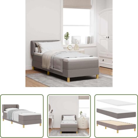 vidaXL Testiera regolabile -  Letto a molle con materasso Talpa 80 x 200 cm Tessuto