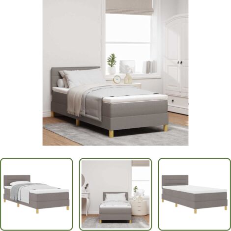 vidaXL Testiera regolabile -  Letto a molle con materasso Talpa 80 x 200 cm Tessuto