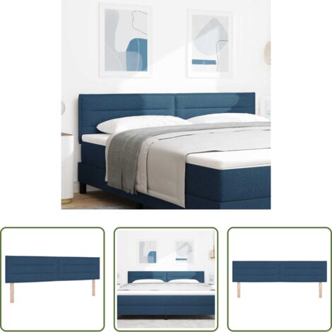 vidaXL Testiera regolabile -  Testiera Blu 180 cm Tessuto