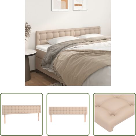 vidaXL Testiera regolabile -  Testiera Cappuccino 200x5x78/88 cm in Similpelle