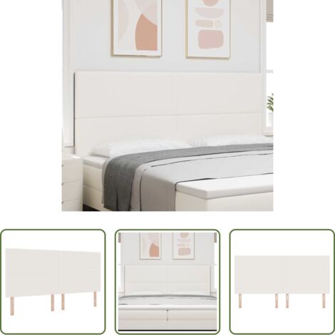 vidaXL Testiera regolabile -  Testiera Crema 200 cm Tessuto in Cords