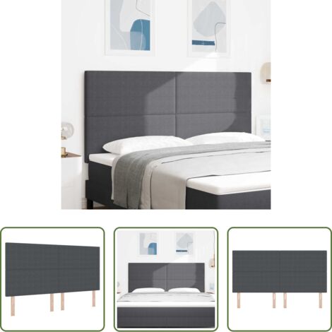 vidaXL Testiera regolabile -  Testiera Grigio scuro 180 cm Tessuto in Cords