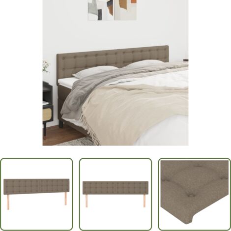 vidaXL Testiera regolabile -  Testiera Tortora 200x5x78/88 cm in Tessuto