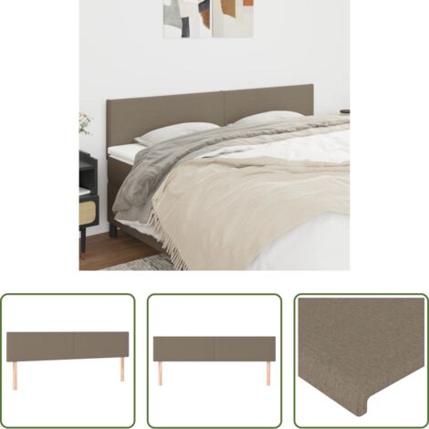 vidaXL Testiera regolabile -  Testiera Tortora 200x5x78/88 cm in Tessuto