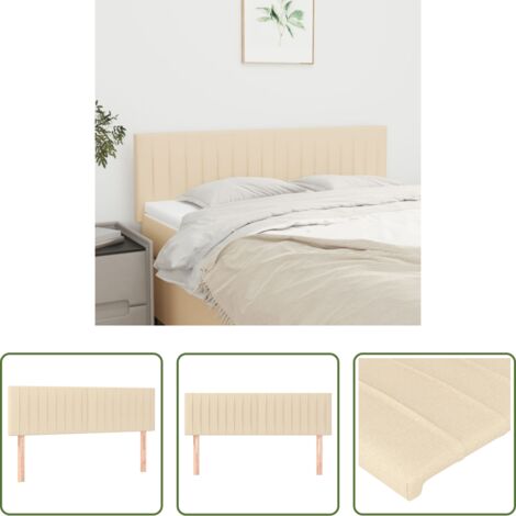 vidaXL Testiera regolabile -  Testiere Crema 144x5x78/88 cm in Tessuto
