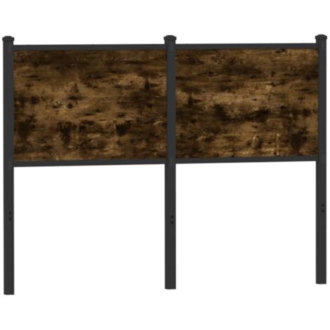 vidaXL Testiera Rovere Fumo 120 cm in Legno Multistrato e Acciaio