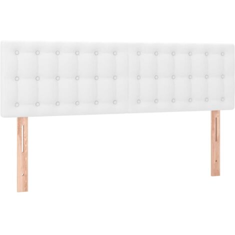 vidaXL Testiere 2 pz Bianche 72x5x78/88 cm in Similpelle