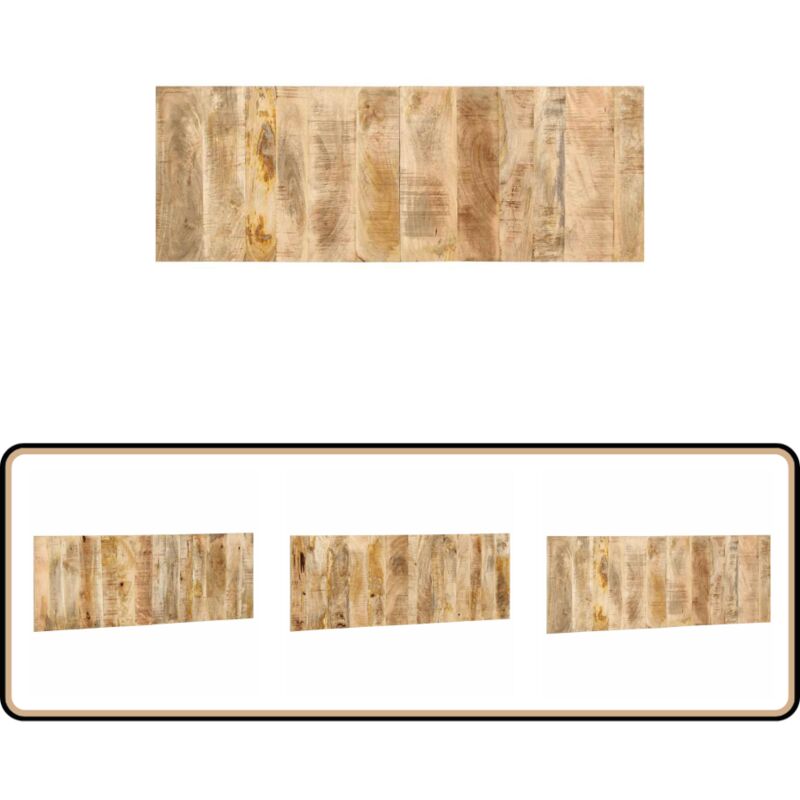 Tête de lit 140 cm bois de manguier brut massif - Vidaxl