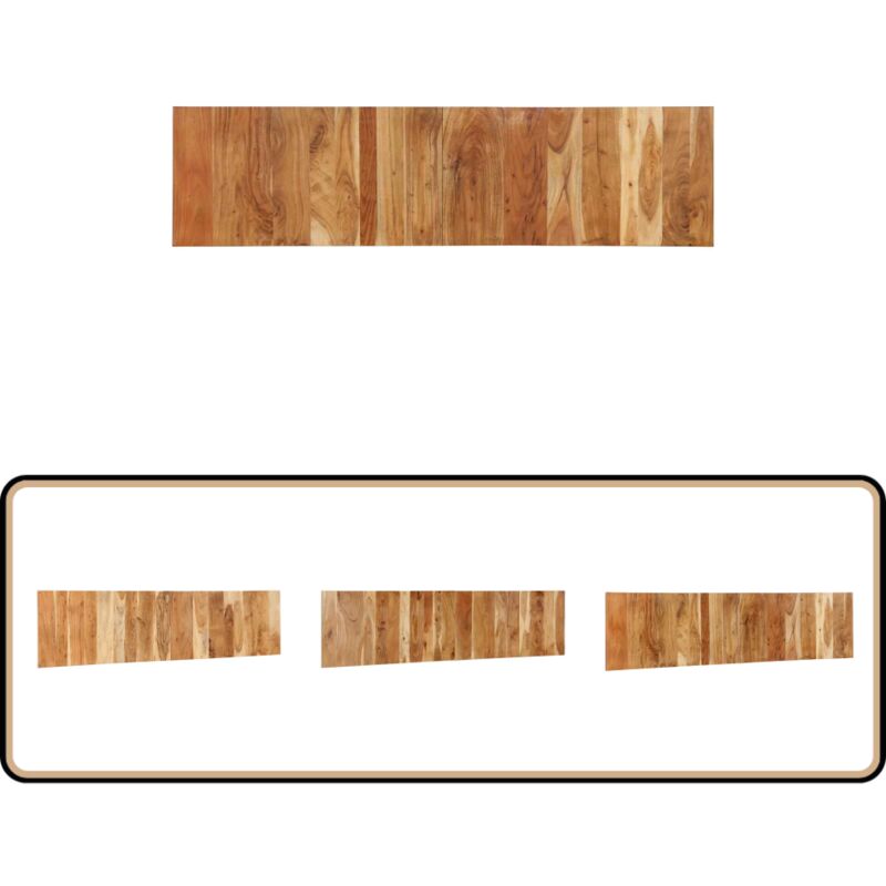 Tête de lit 200 cm bois massif d'acacia - Vidaxl
