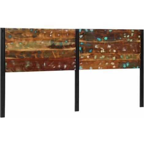 vidaXL Tête de lit 200 cm bois massif récupéré et fer