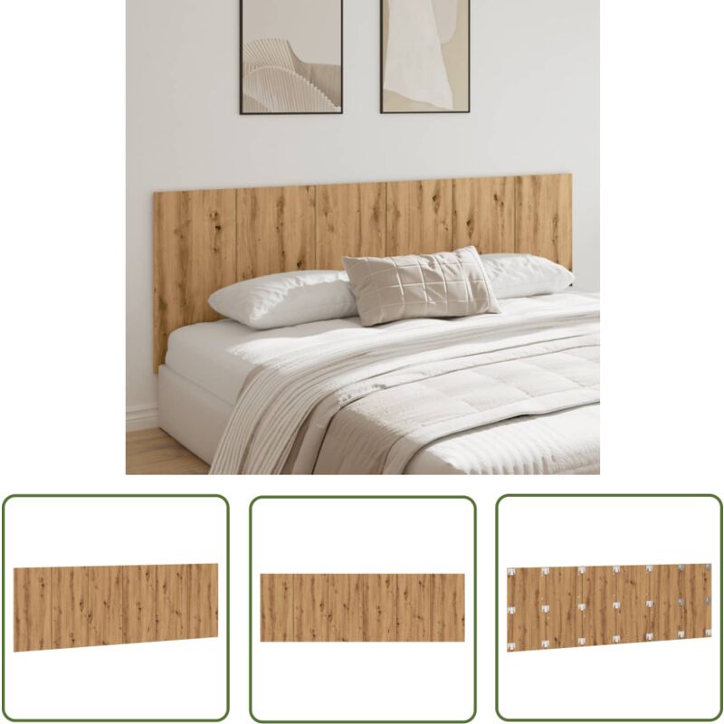 VidaXL Tête de lit murale chêne artisanal bois d'ingénierie